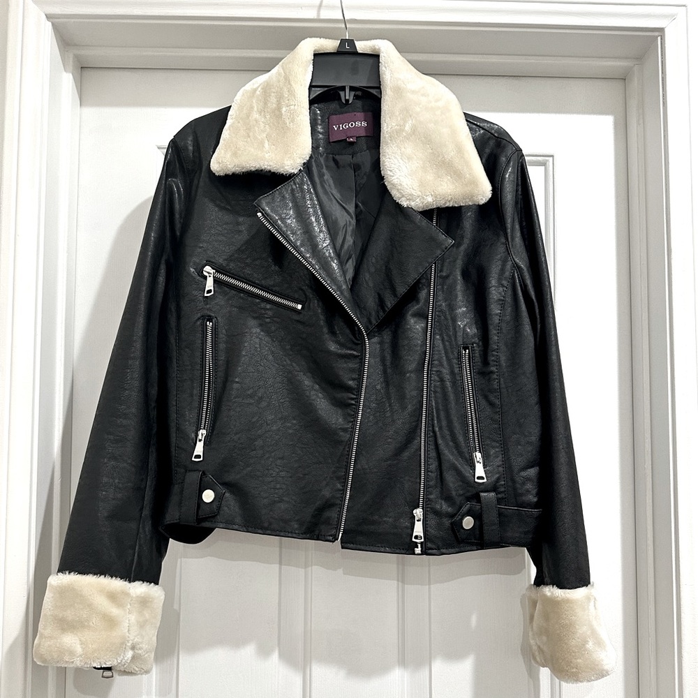 Faux leather jacket
